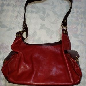 Marino Orlando Red Leather Shoulder Bag NWoT